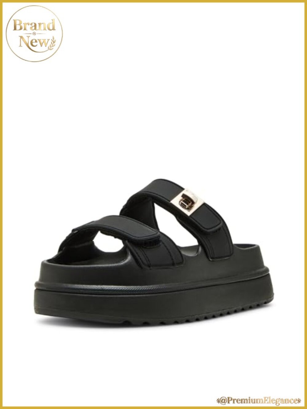 Steve Madden Bigschmona Platform Sandals Double Velcro Strap